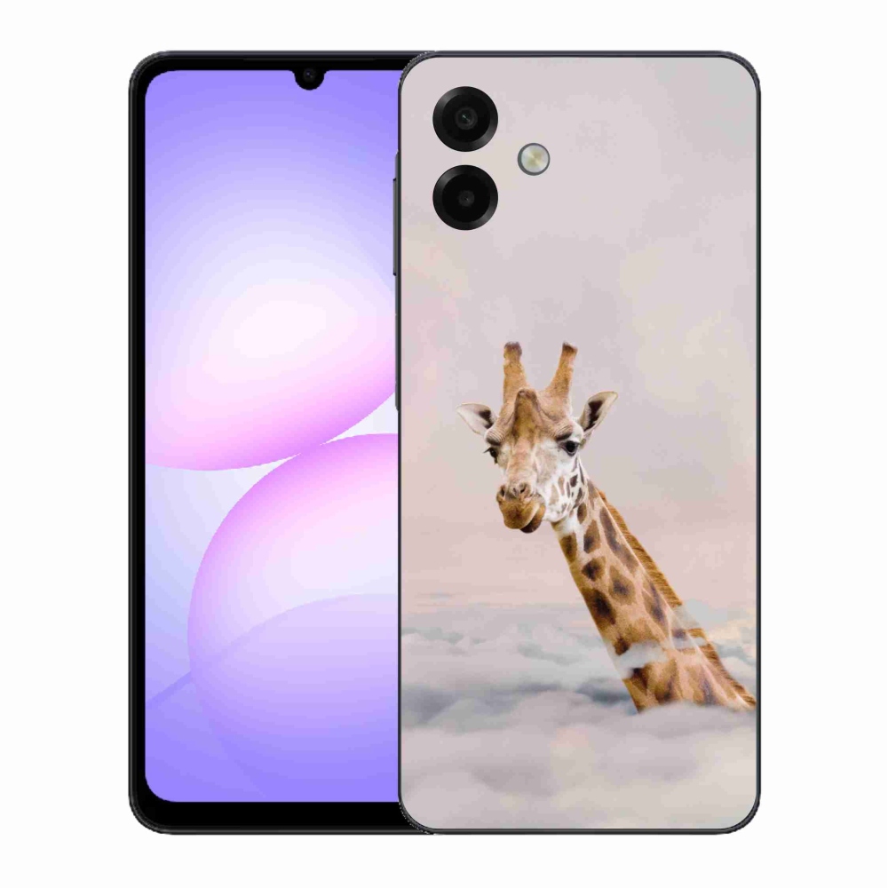 Gélový kryt mmCase na Samsung Galaxy A07 4G - žirafa v oblakoch