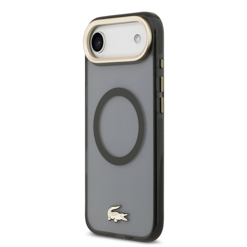 Lacoste PC/TPU matný povrch Gold Logo MagSafe zadný kryt pre iPhone Air Black