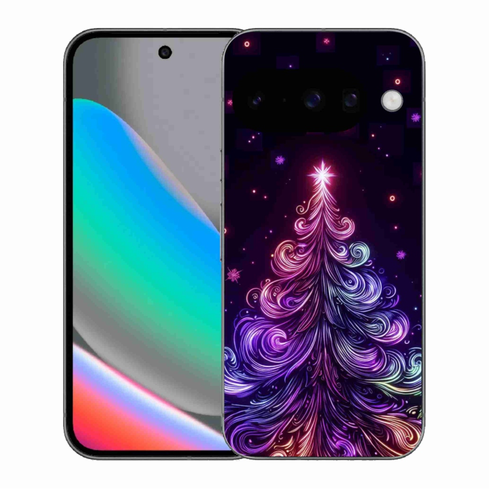 Gélový kryt mmCase na Google Pixel 10 - neónový vianočný stromček 1