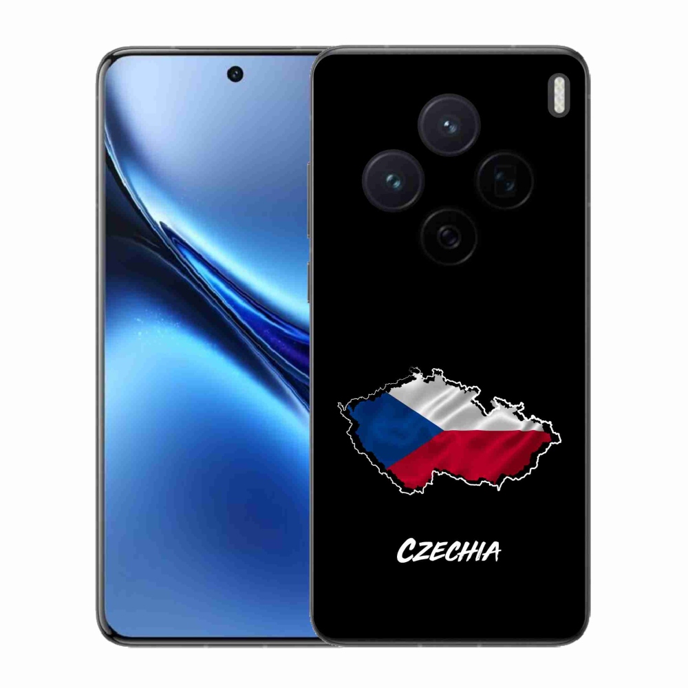 Gélový kryt mmCase na Vivo X200 5G - Czechia čierne pozadie