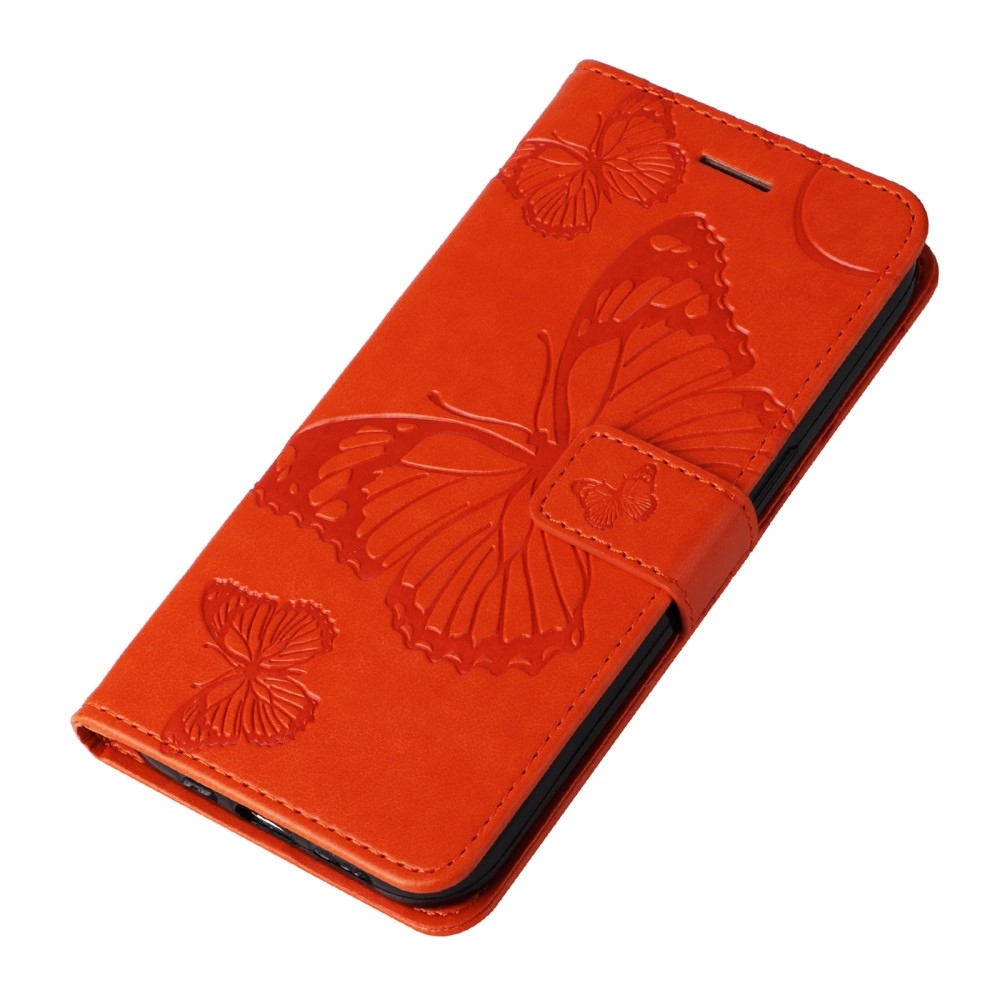 Big Butterfly knižkové puzdro na Huawei Nova Y61 - oranžové
