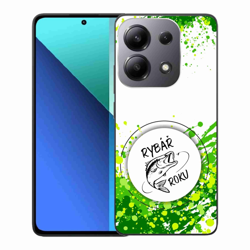 Gélový kryt mmCase na Xiaomi Redmi Note 13 - rybár roka biele pozadie