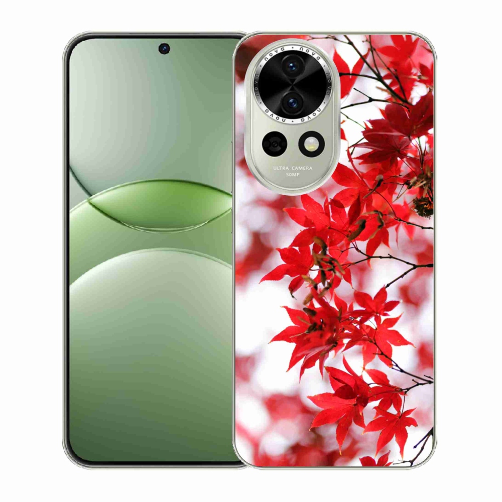 Gélový kryt mmCase na Huawei Nova 13 5G - červené listy