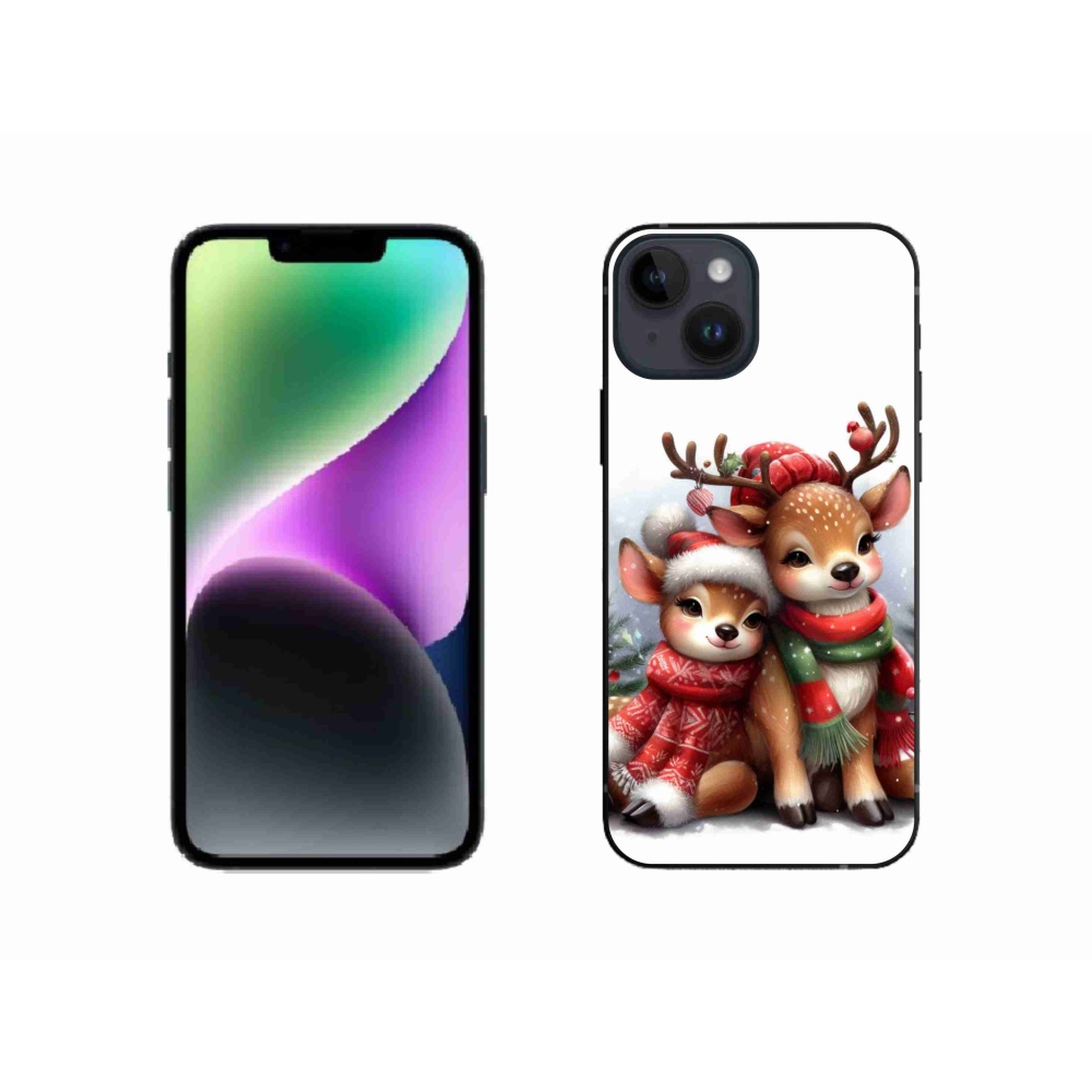 Gélový kryt mmCase na iPhone 14 - vianočné soby