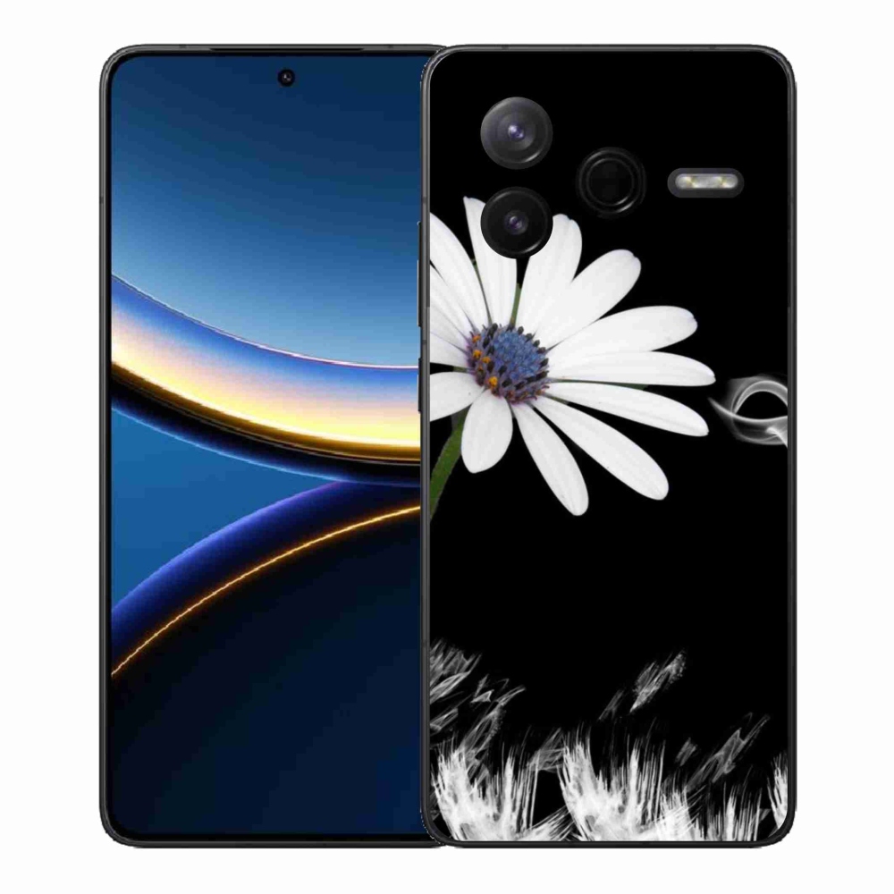 Gélový kryt mmCase na Xiaomi Poco F7 Pro - biela kvetina