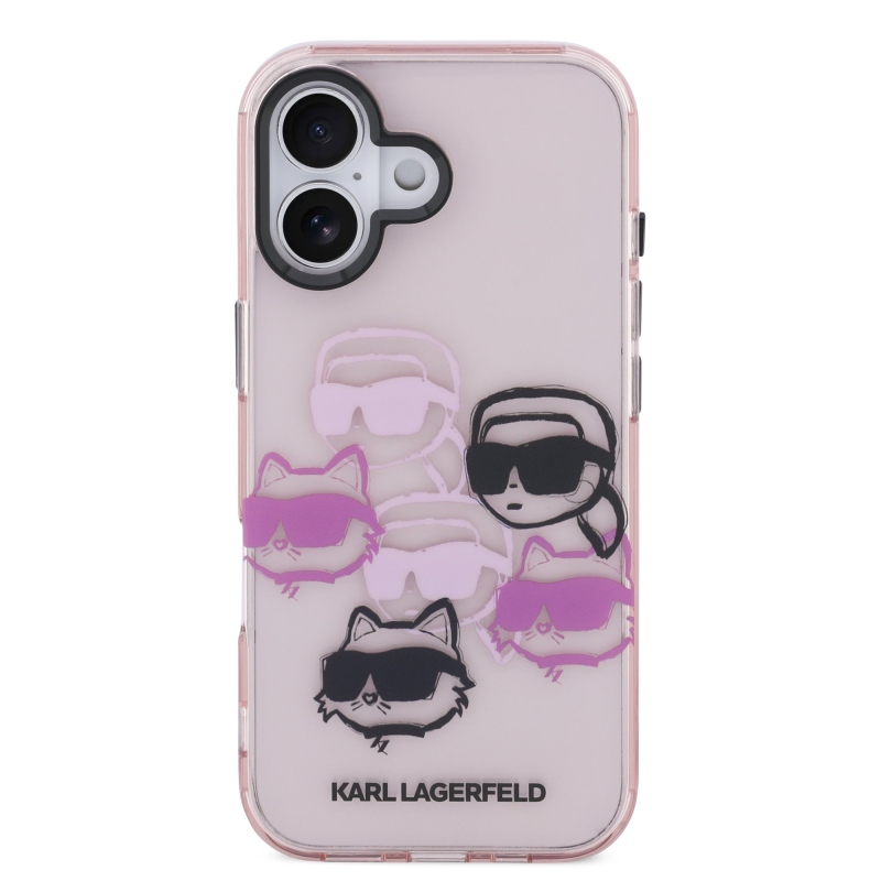 Karl Lagerfeld IML Multi K&CH Heads Zadný Kryt pre iPhone 17 Pink