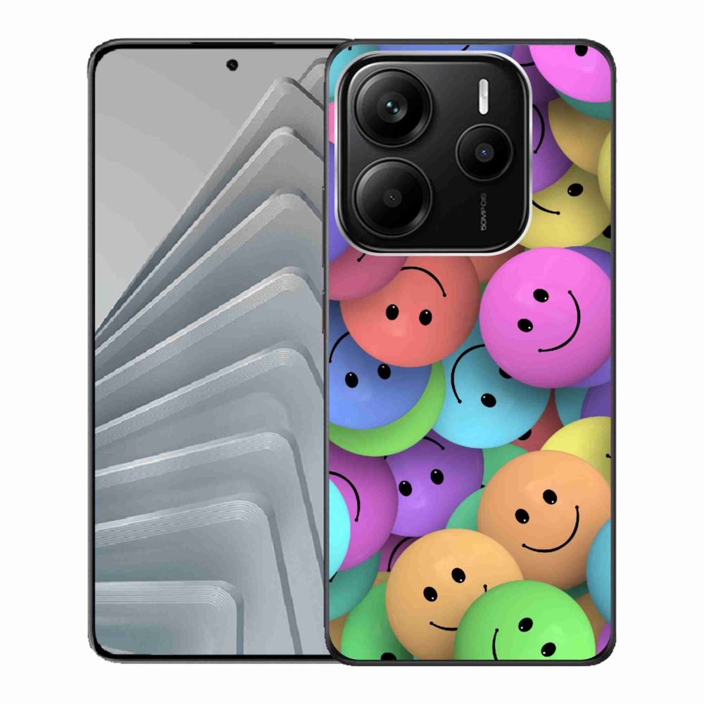 Gélový kryt mmCase na Xiaomi Redmi Note 14 5G - farební smajlíci