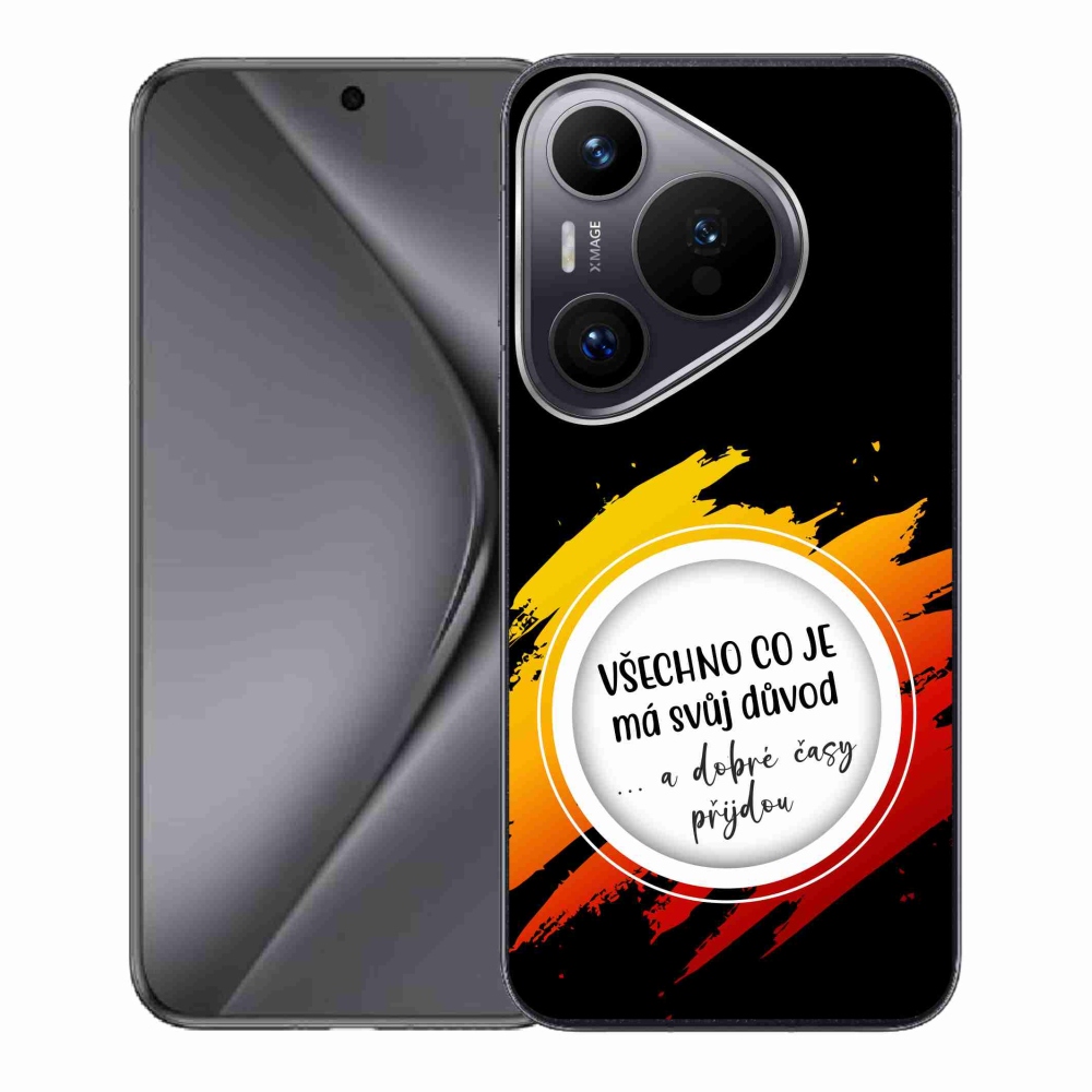 Gélový kryt mmCase na Huawei Pura 70 - citát 3 čierne pozadie