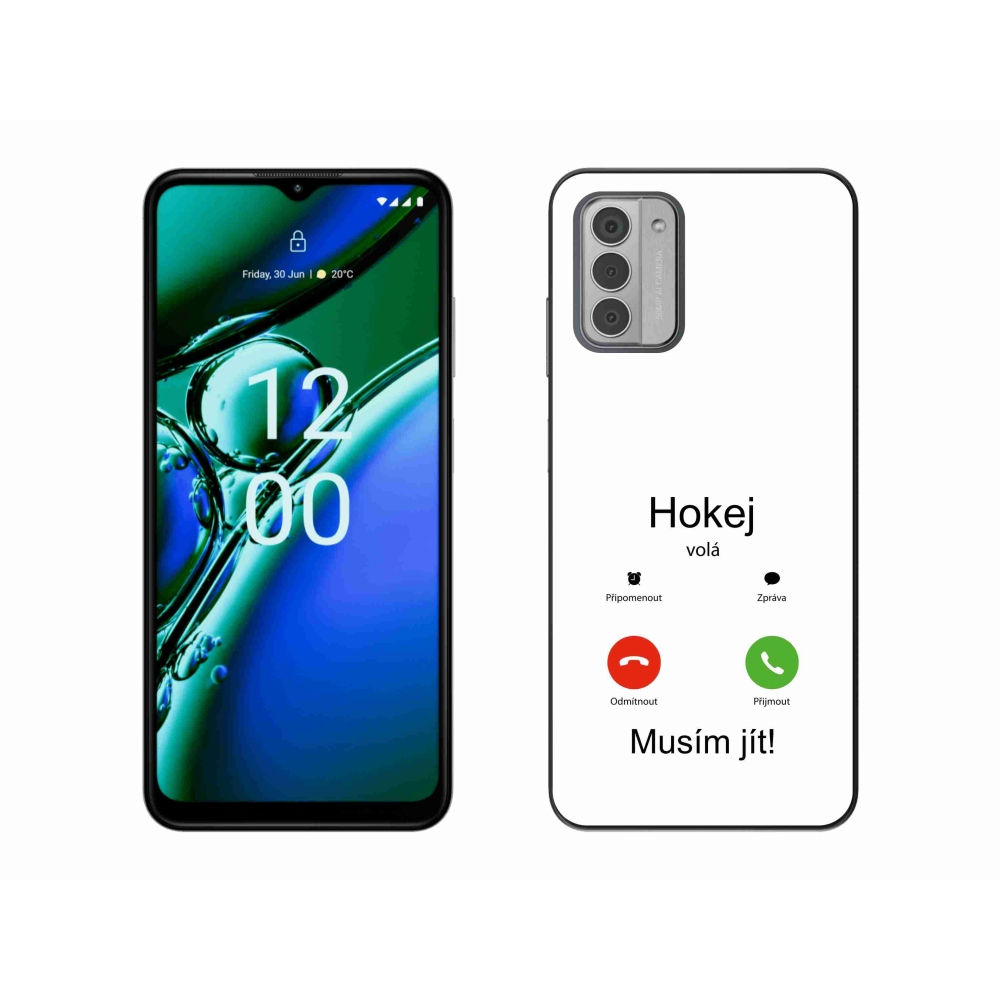Gélový kryt mmCase na Nokia G42 - hokej volá biele pozadie