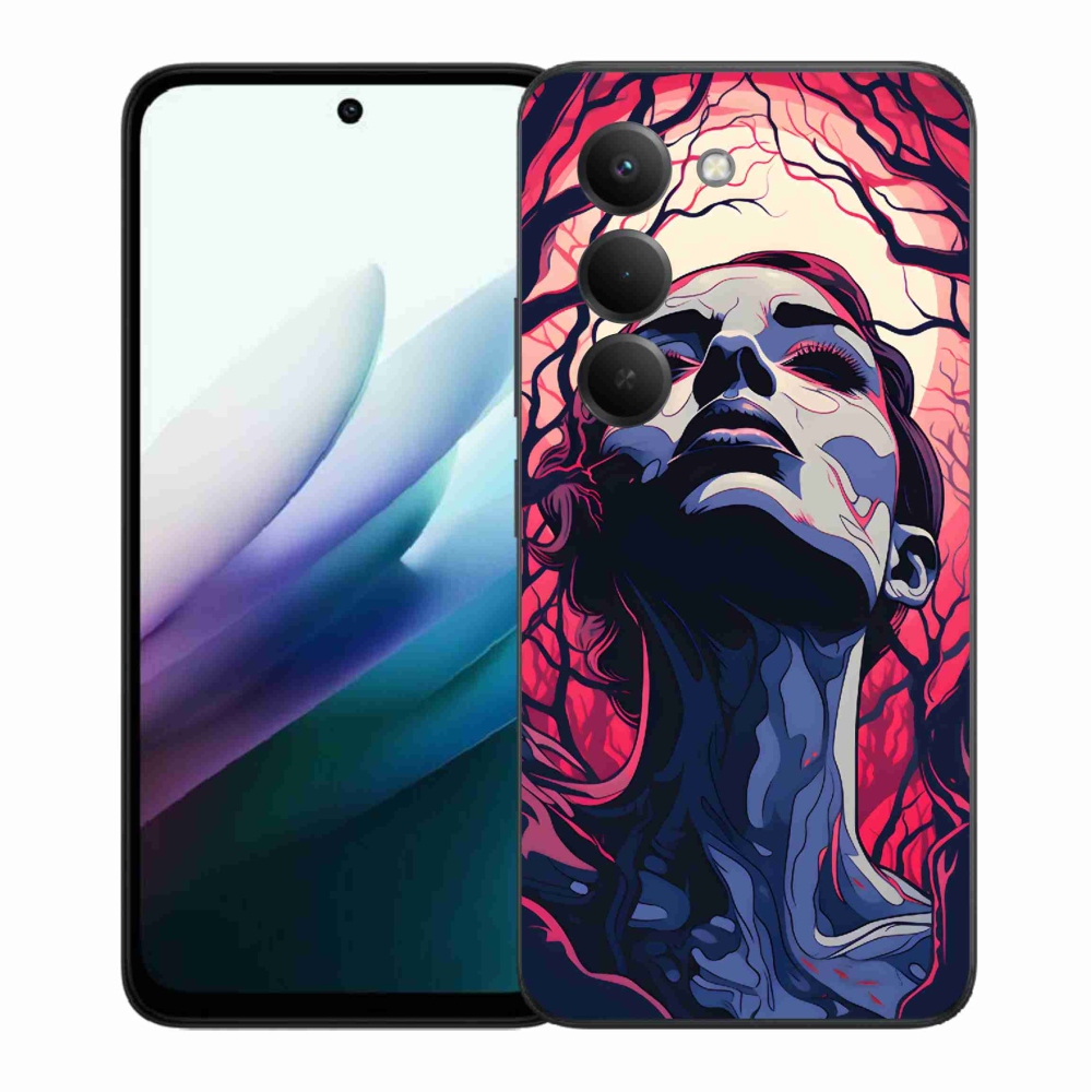 Gélový kryt mmCase na Xiaomi Redmi 15 4G/5G (171mm) - abstraktná tvár