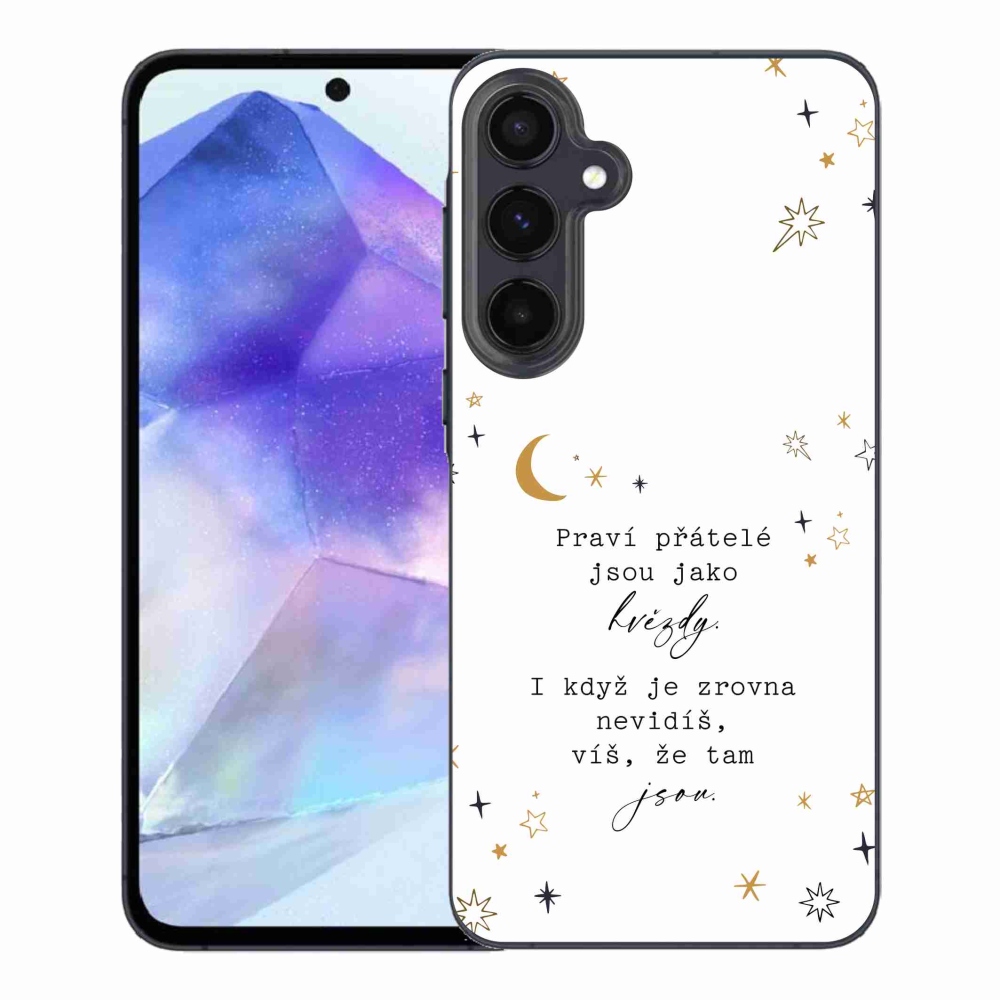 Gélový kryt mmCase na Samsung Galaxy A55 5G - citát 6 biele pozadie