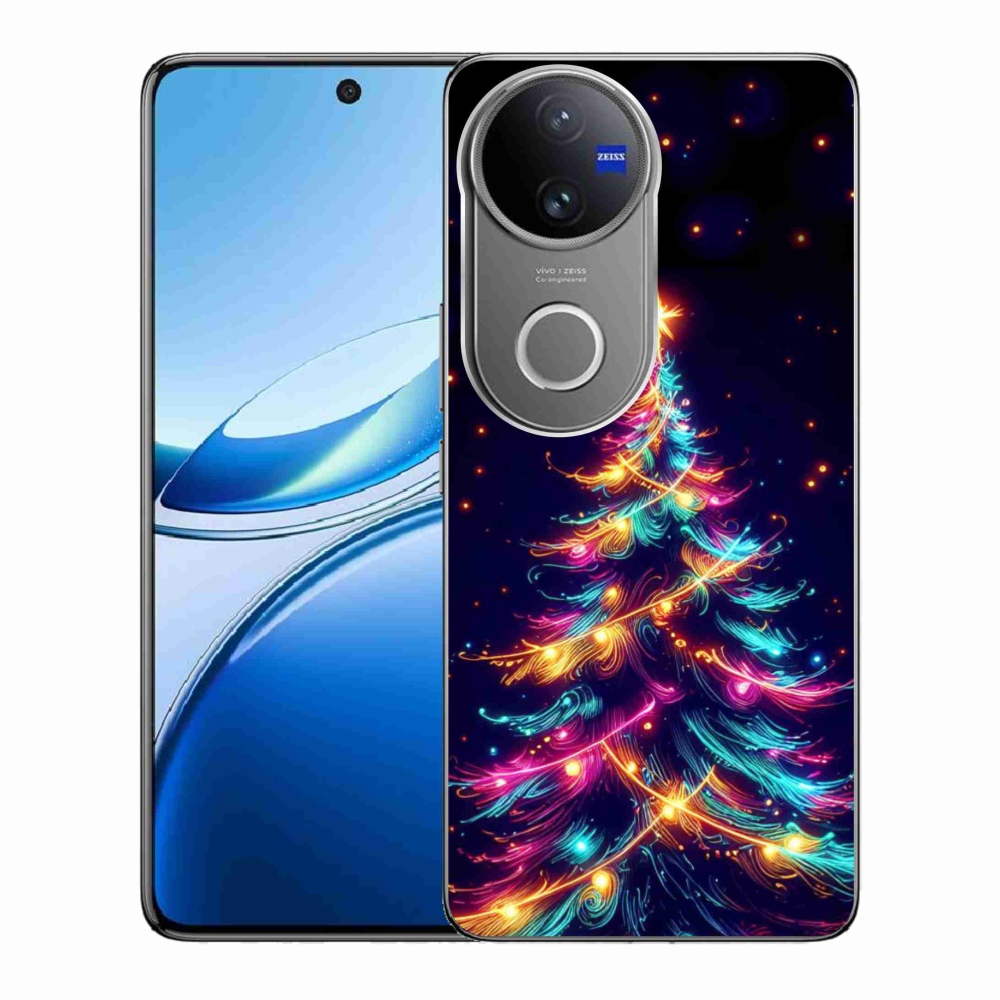 Gélový kryt mmCase na Vivo V50 5G - neónový vianočný stromček