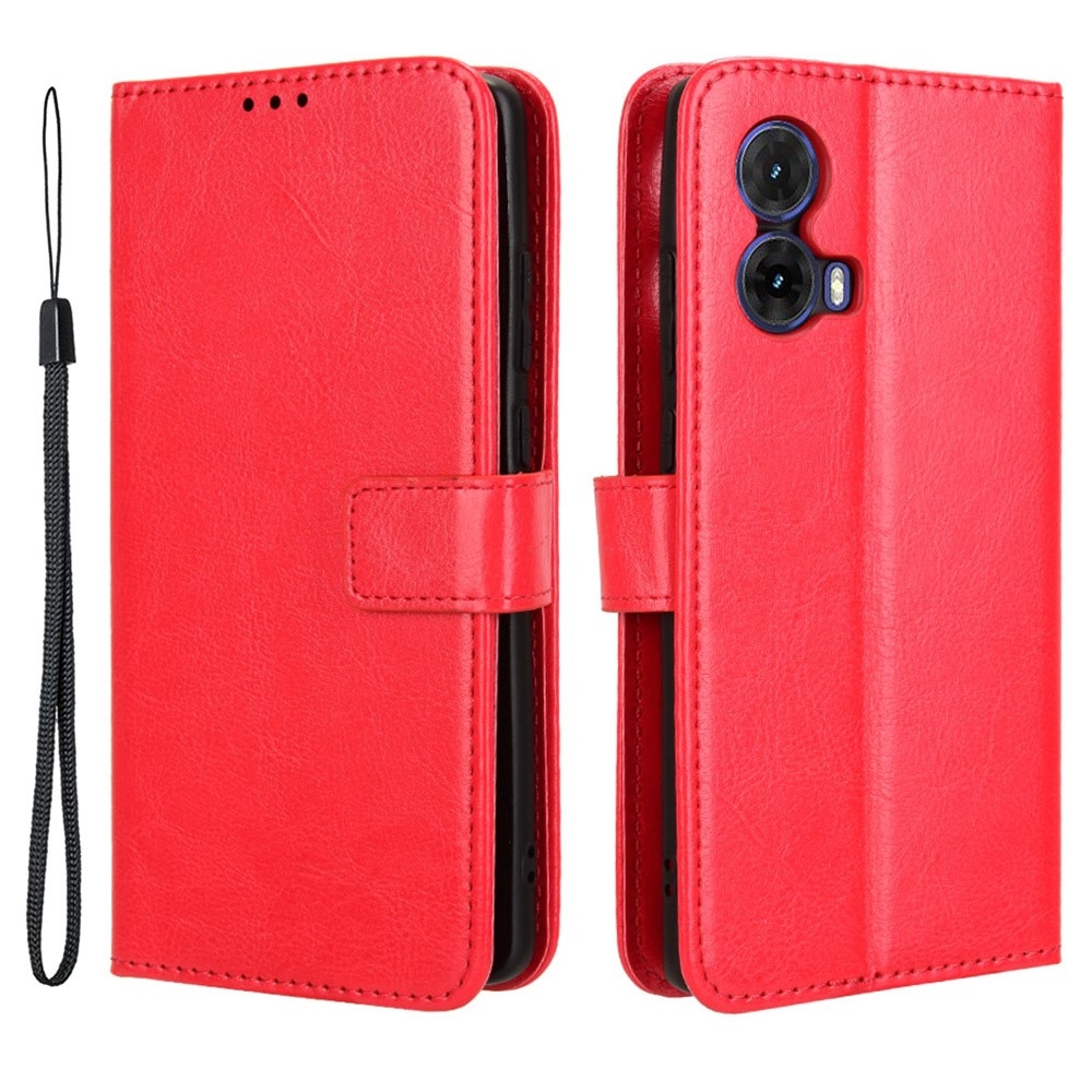Crazy knižkové púzdro na Motorola Moto G85 5G - červené
