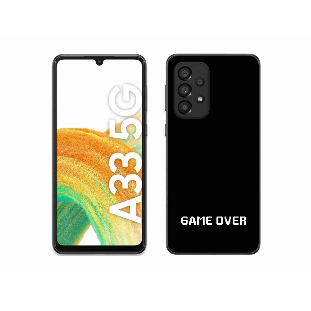 Gélový kryt mmCase na Samsung Galaxy A33 5G - game over čierne pozadie
