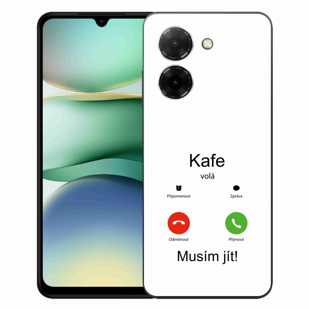 Gélový kryt mmCase na Xiaomi Redmi A5 - káva volá biele pozadie