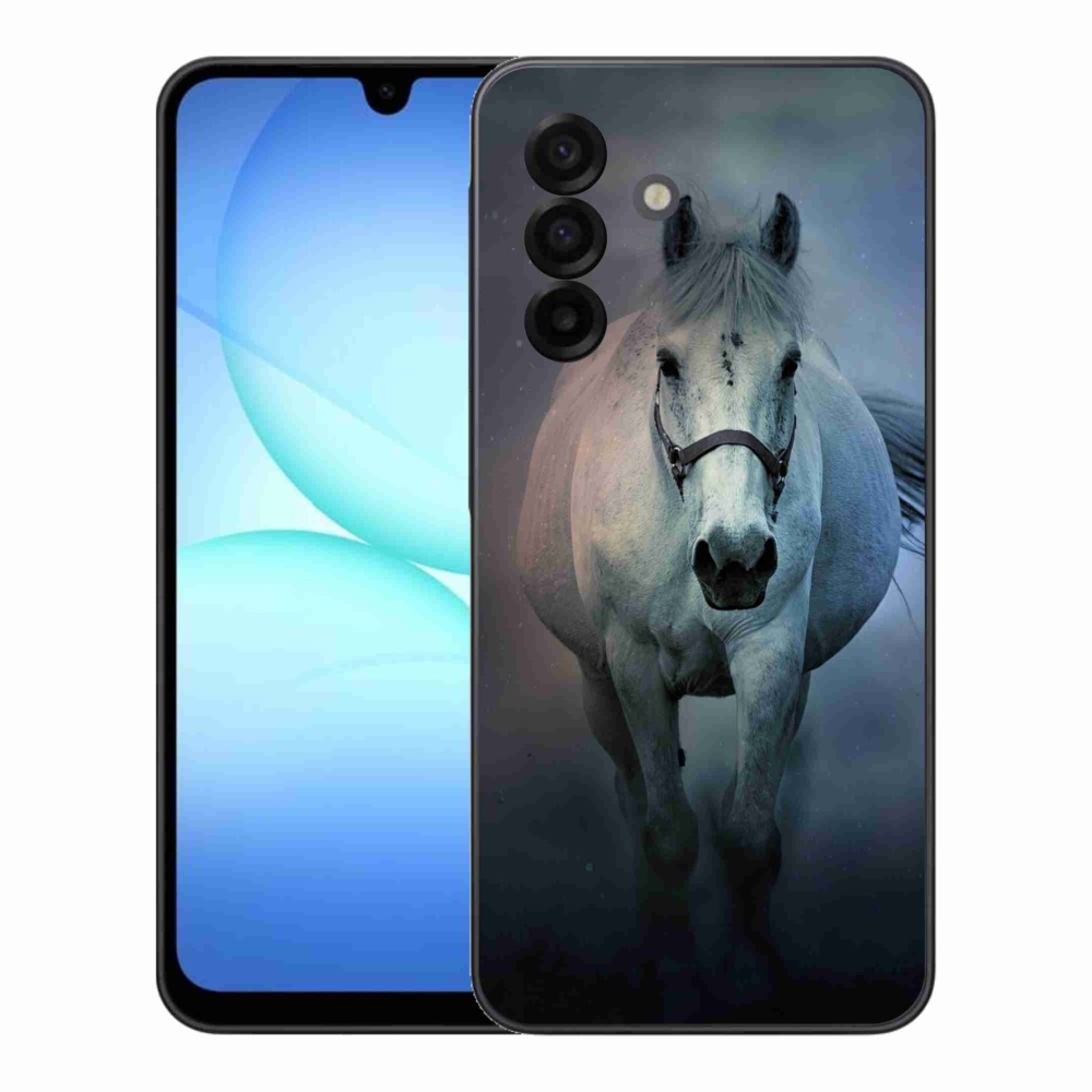 Gélový kryt mmCase na Samsung Galaxy A17 4G/5G - bežiaci biely kôň