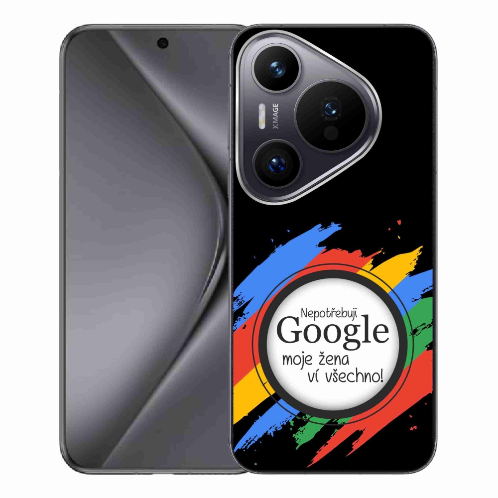 Gélový kryt mmCase na Huawei Pura 70 Pro - žena vie všetko čierne pozadie