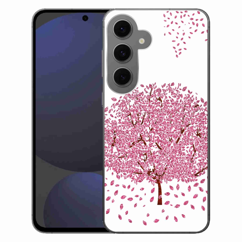 Gélový kryt mmCase na Samsung Galaxy S24 FE - kreslený strom s listami