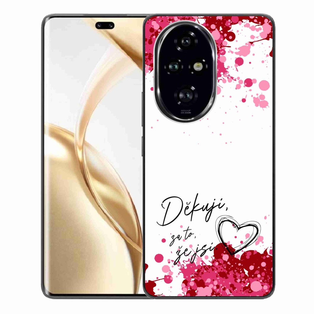 Gélový kryt mmCase na Honor 200 Pro 5G - zamilovaný text 2 biele pozadie
