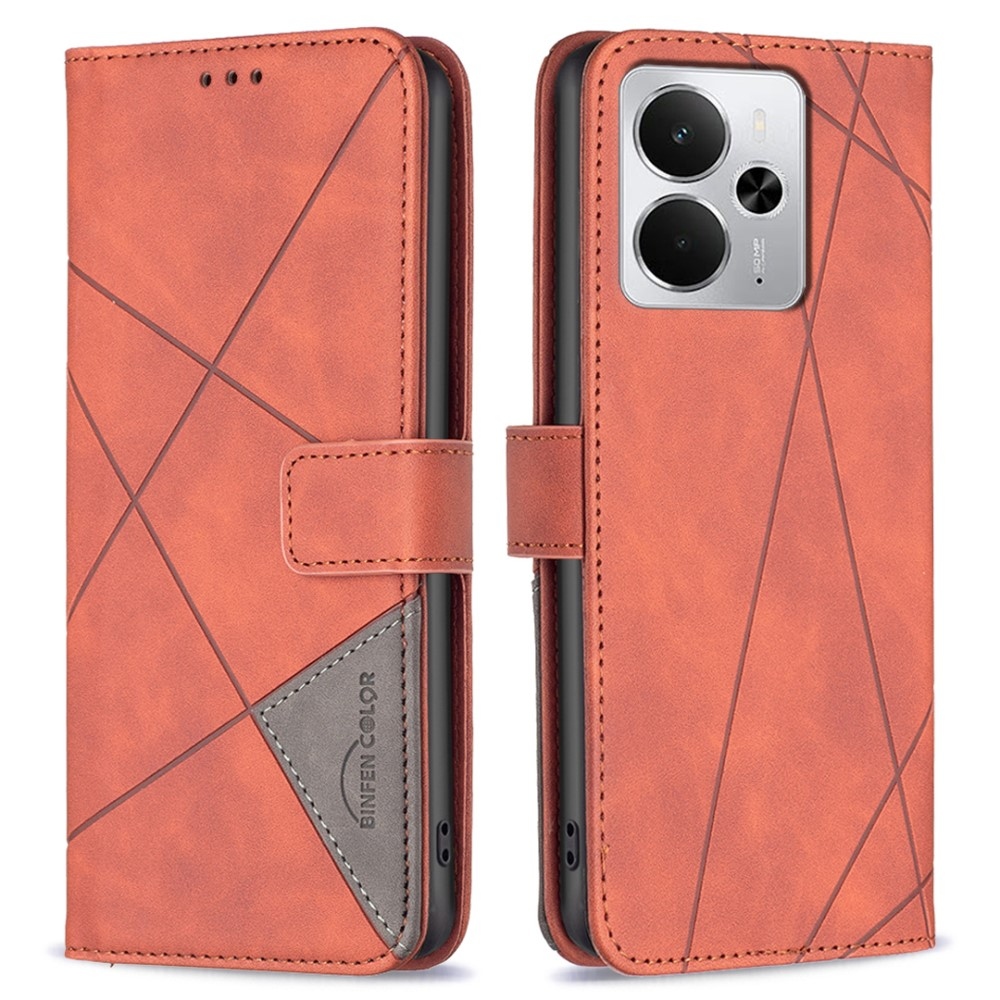 COLOR BNF knižkové puzdro na Realme 14 5G - hnedé