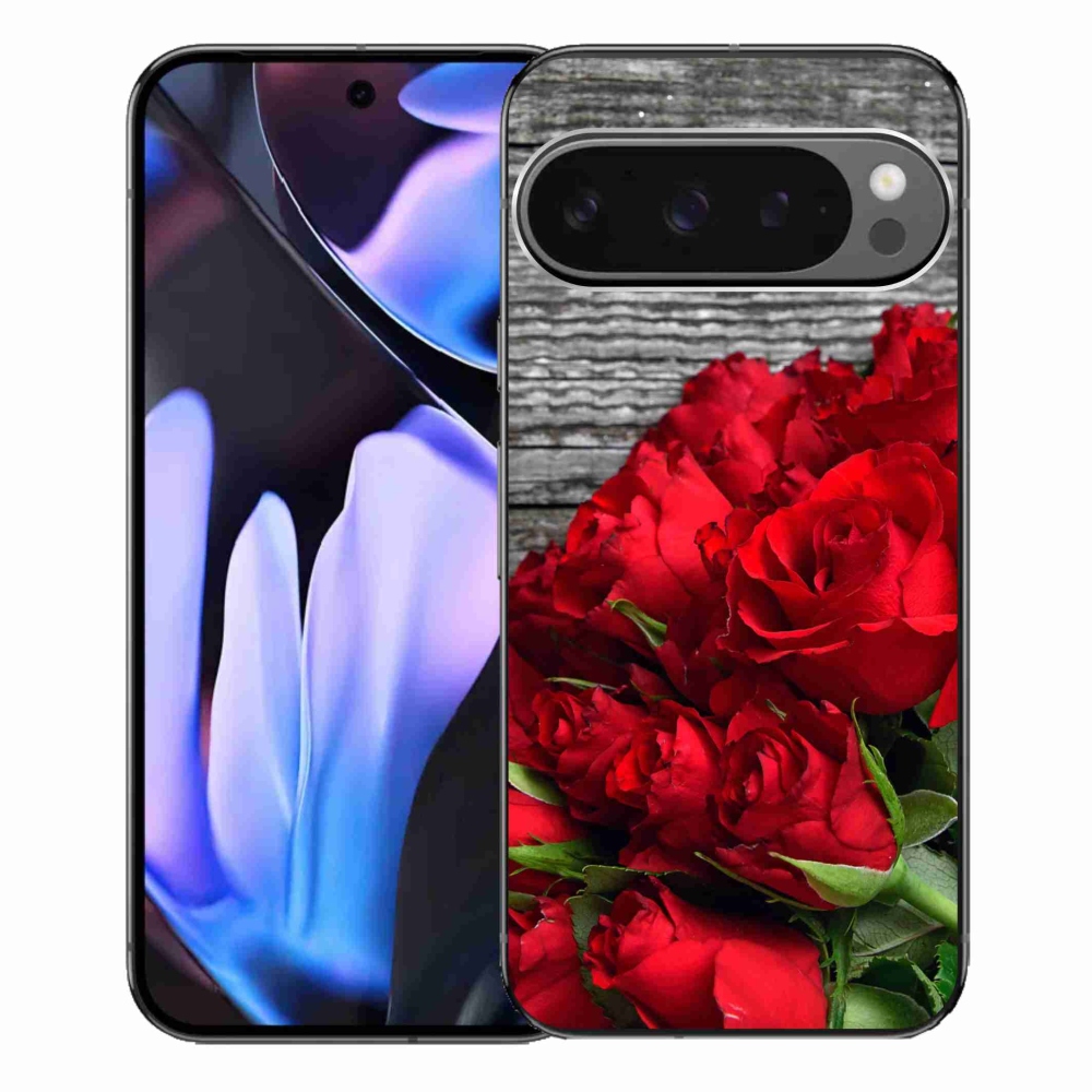 Gélový kryt mmCase na Google Pixel 9 Pro XL - červené ruže