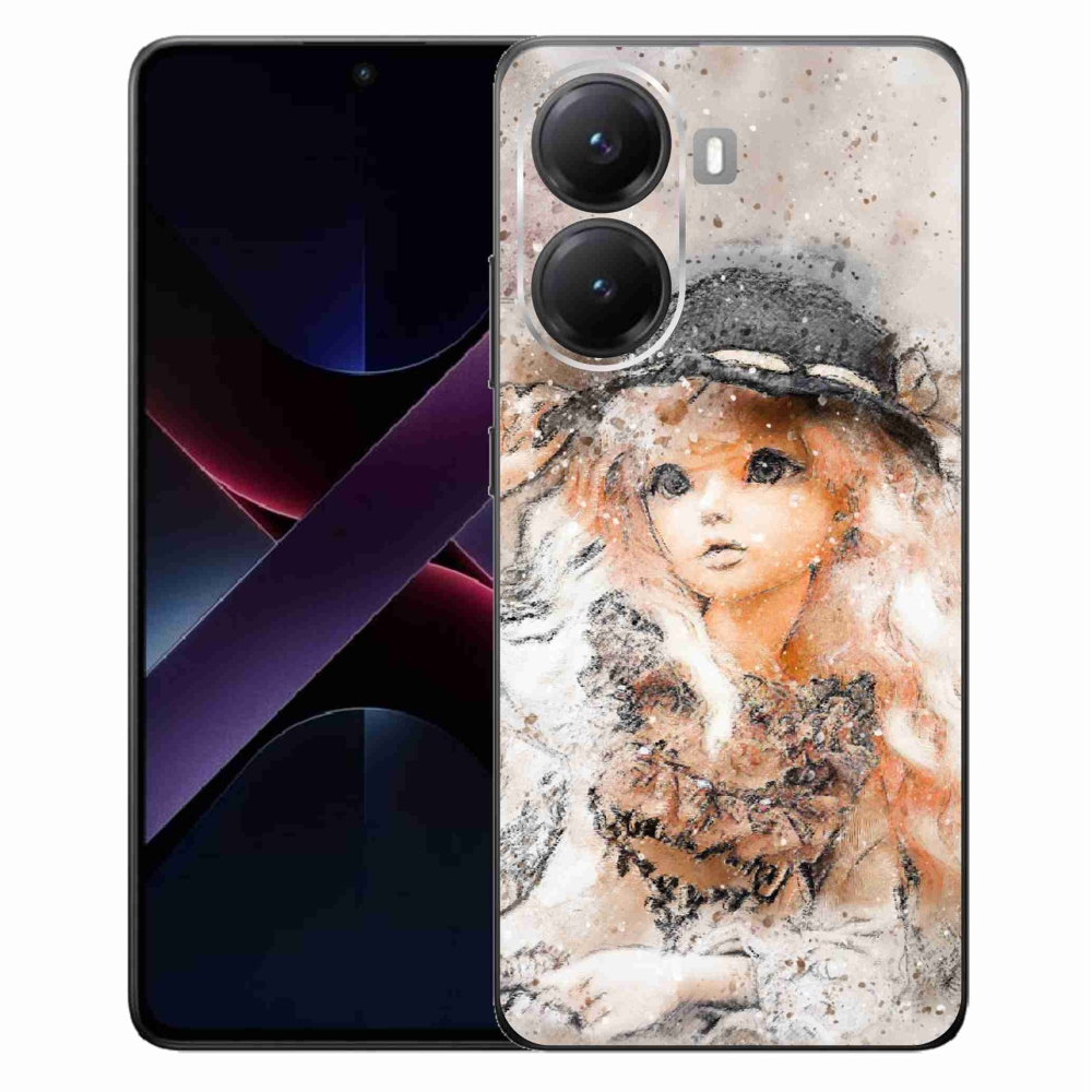 Gélový kryt mmCase na Xiaomi Poco X7 Pro 5G - dievčatko s klobúkom
