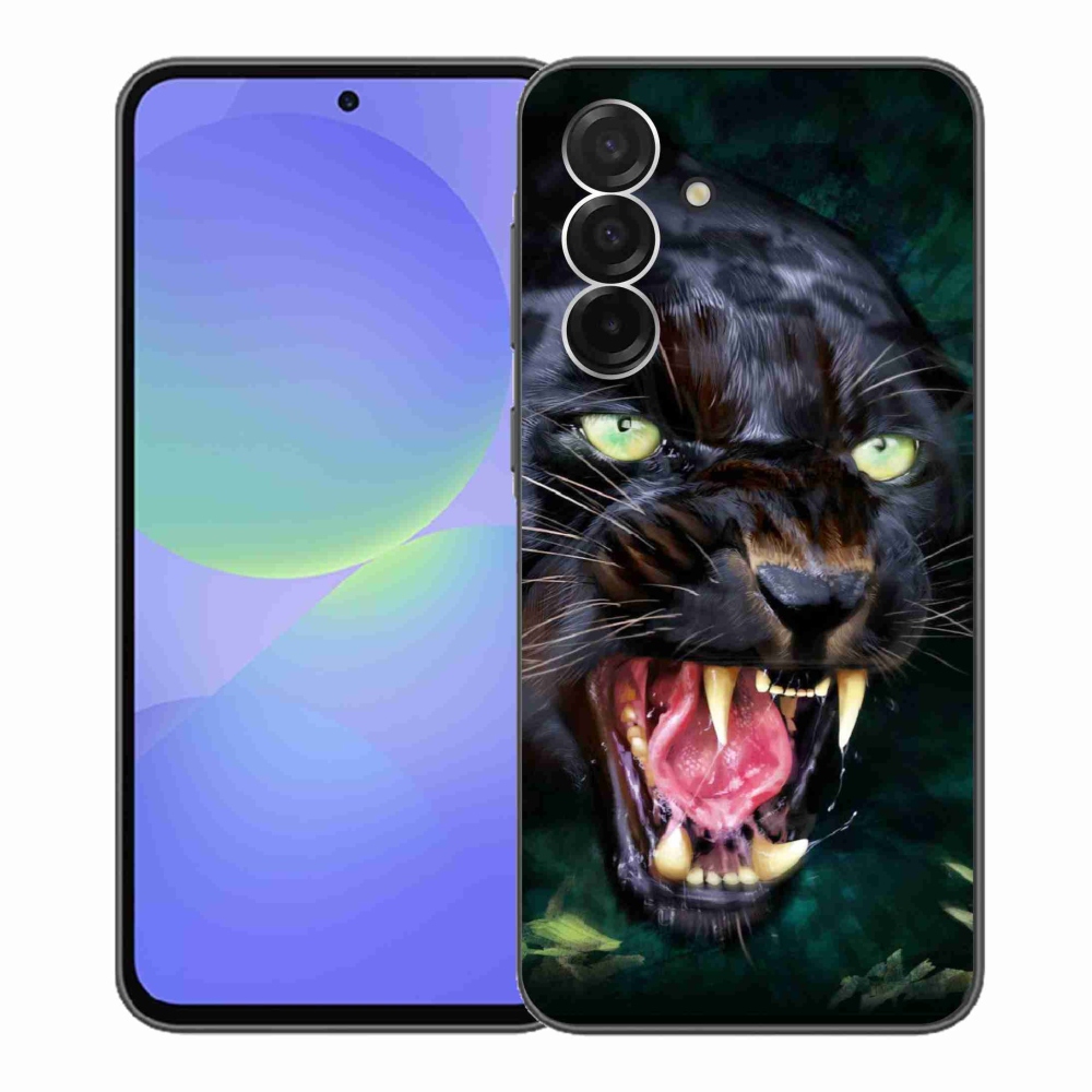 Gélový kryt mmCase na Samsung Galaxy A36 5G - rozzúrený čierny panter