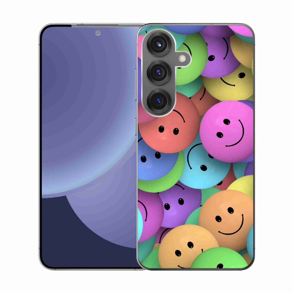 Gélový kryt mmCase na Samsung Galaxy S25 - farební smajlíci