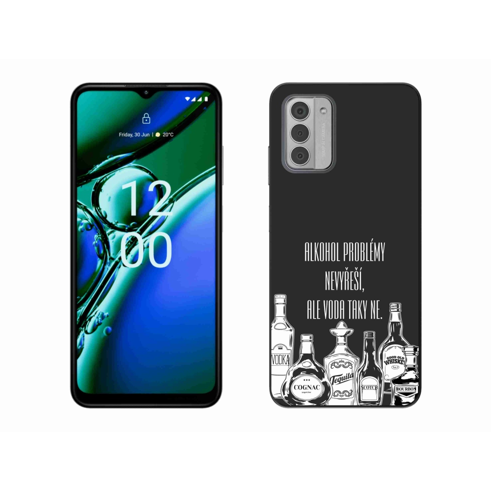 Gélový kryt mmCase na Nokia G42 - vtipný text čierne pozadie