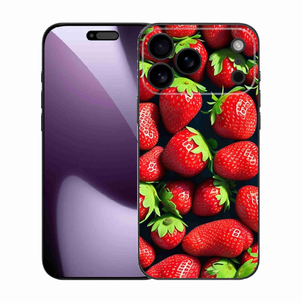 Gélový kryt mmCase na iPhone 17 Pro Max - jahody