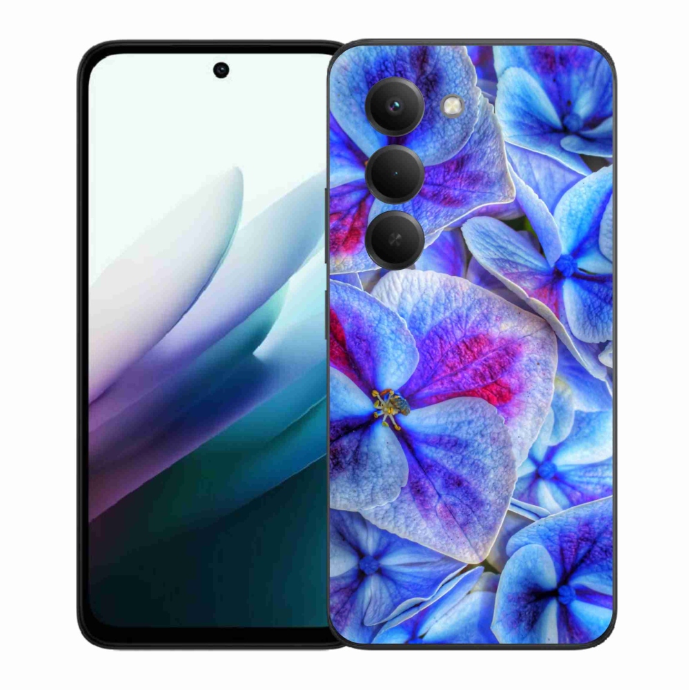 Gélový kryt mmCase na Xiaomi Redmi 15 4G/5G (171mm) - modré kvety 1