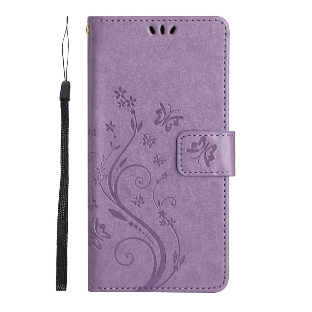 Flowers knižkové puzdro na Samsung Galaxy A06 4G - svetlofialové