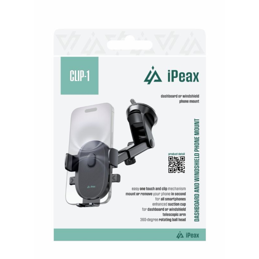 iPEAX Držiak do auta na palubnú dosku CLIP-1 - čierny