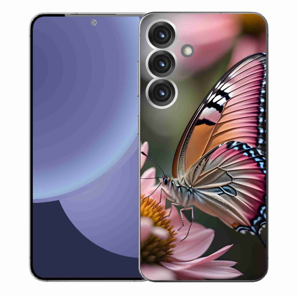 Gélový kryt mmCase na Samsung Galaxy S25+ - farebný motýľ