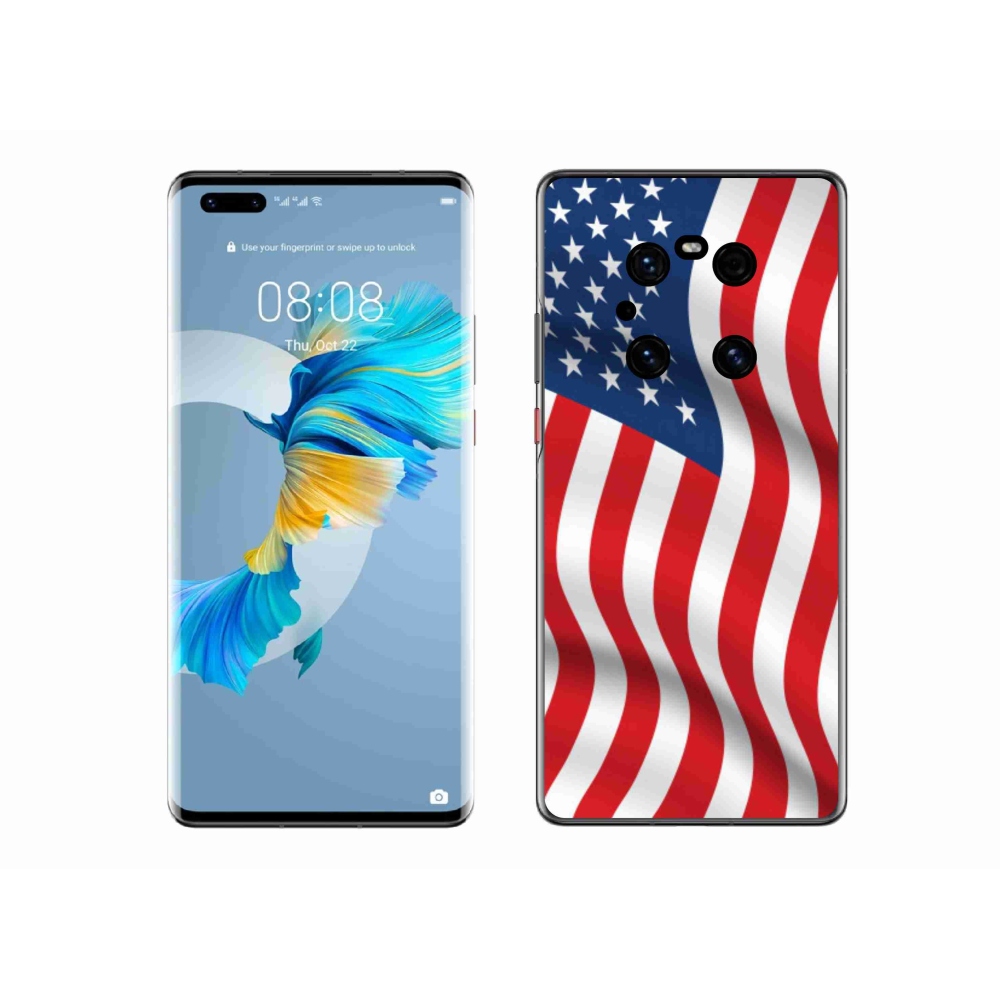 Gélový kryt mmCase na mobil Huawei Mate 40 Pro - USA vlajka