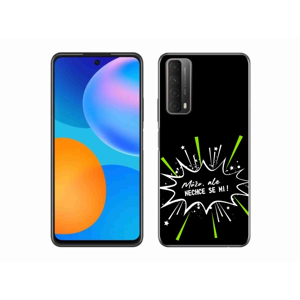 Gélový kryt mmCase na Huawei P Smart (2021) - vtipný text 11 čierne pozadie
