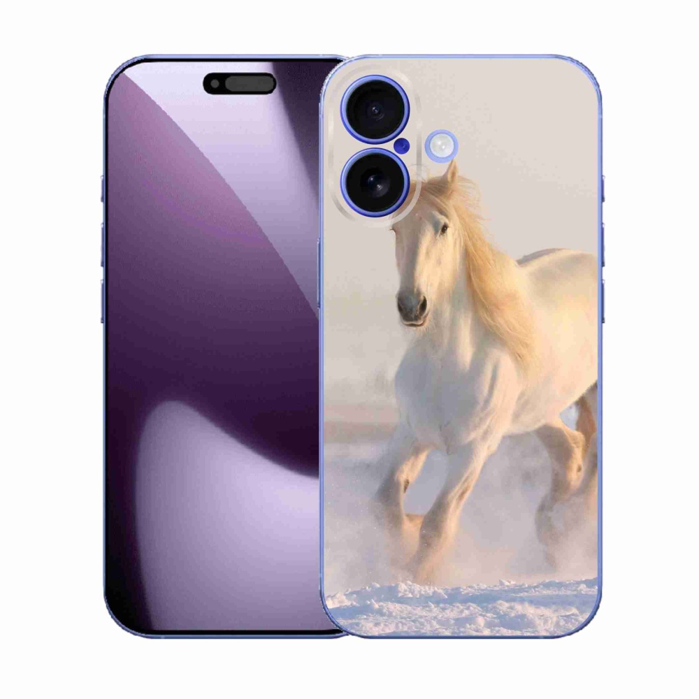 Gélový kryt mmCase na iPhone 17 - kôň v snehu