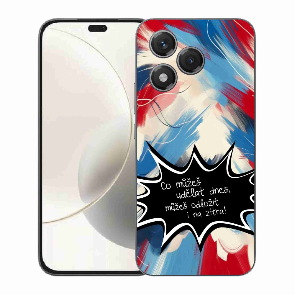 Gélový kryt mmCase na Honor 400 Lite - vtipný text 9 čierne pozadie