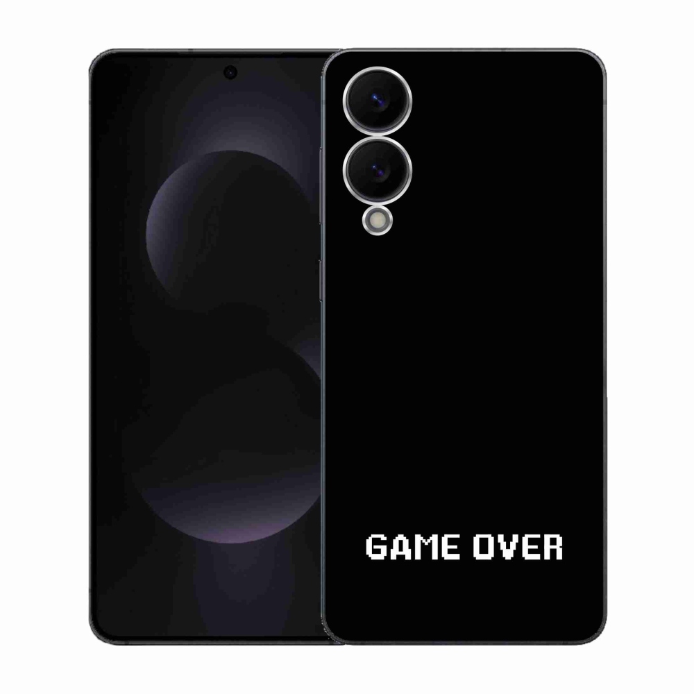 Gélový kryt mmCase na Samsung Galaxy S25 Edge - game over čierne pozadie