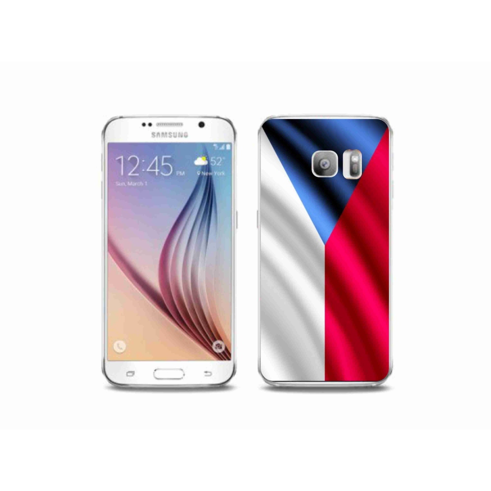 Gélový kryt mmCase na mobil Samsung Galaxy S6 Edge - česká vlajka