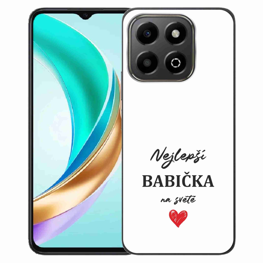 Gélový kryt mmCase na Honor X6b - najlepšia babička 1 biele pozadie