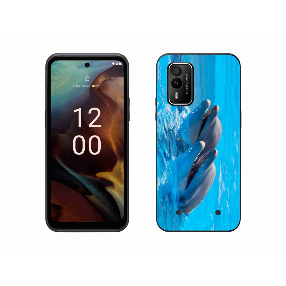 Gélový kryt mmCase na Nokia XR21 - delfíny