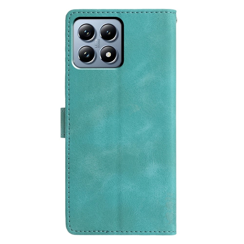 Triangly knižkové puzdro na Xiaomi 15T Pro - modrozelené