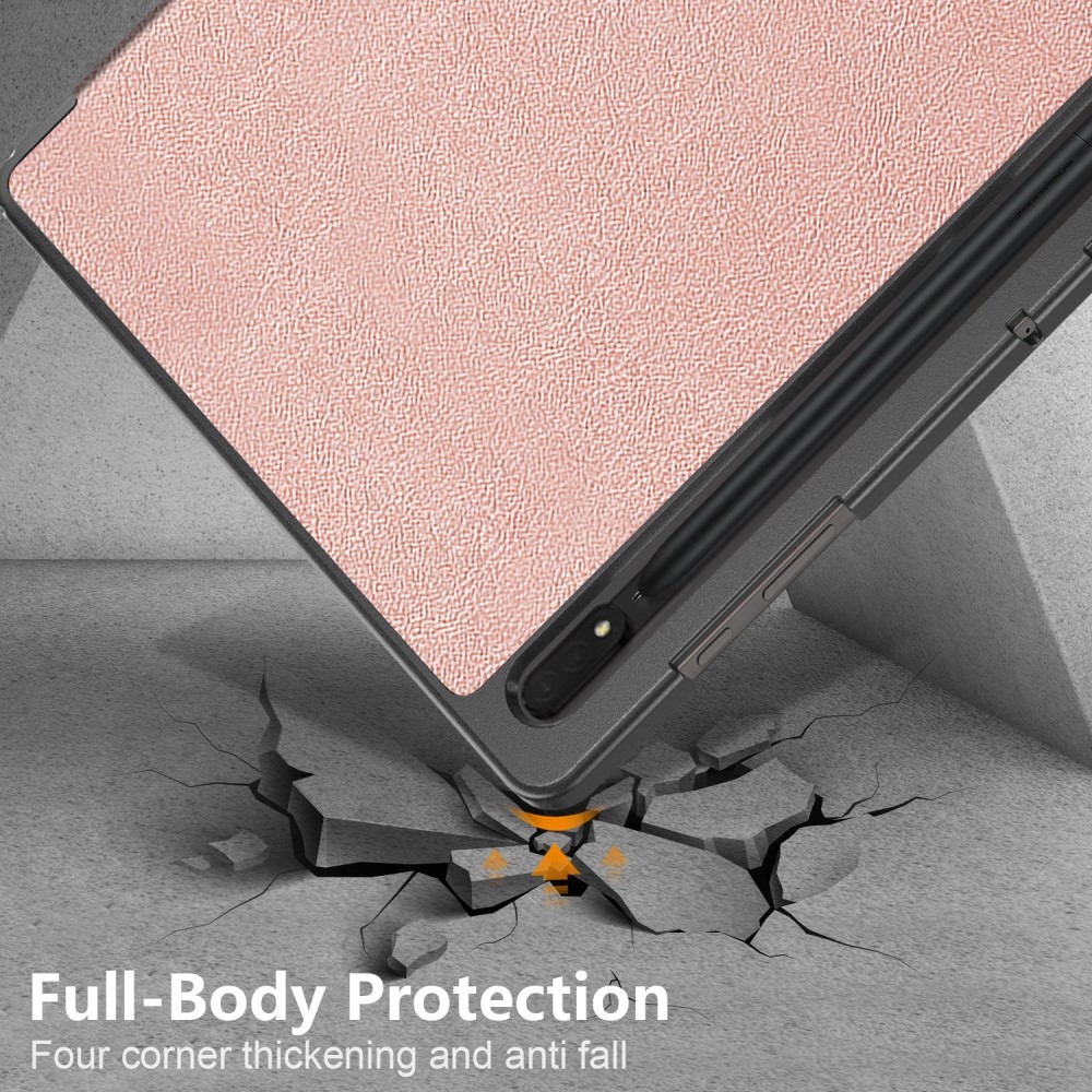 Case chytré zatváracie puzdro na Samsung Galaxy Tab S9 Ultra - ružovozlaté