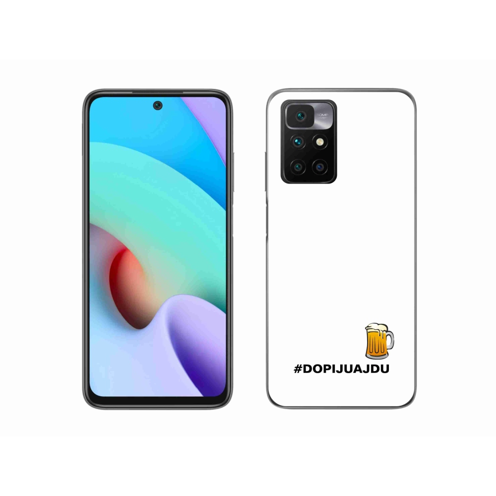 Gélový kryt mmCase na Xiaomi Redmi 10/Redmi 10 (2022) - pivný motív 1 biele pozadie