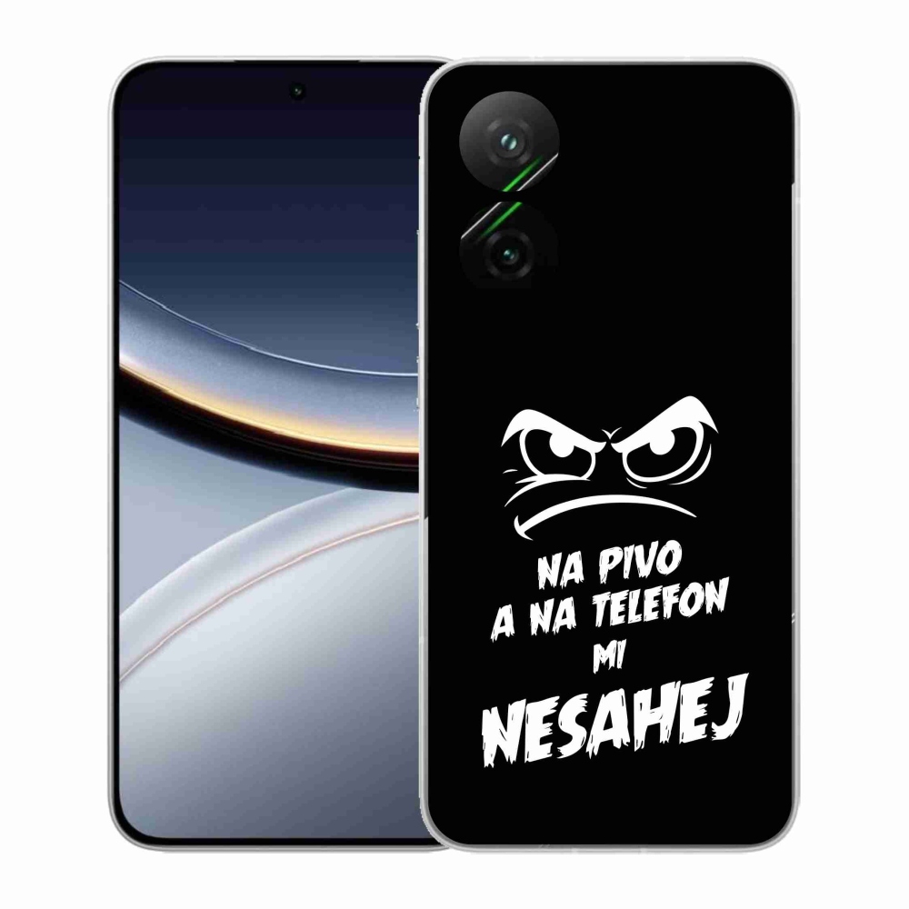 Gélový kryt mmCase na Xiaomi Poco F7 5G - pivný motív 2 čierne pozadie