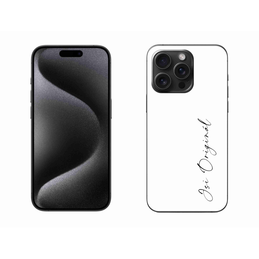 Gélový kryt mmCase na iPhone 15 Pro Max - si originál biele pozadie