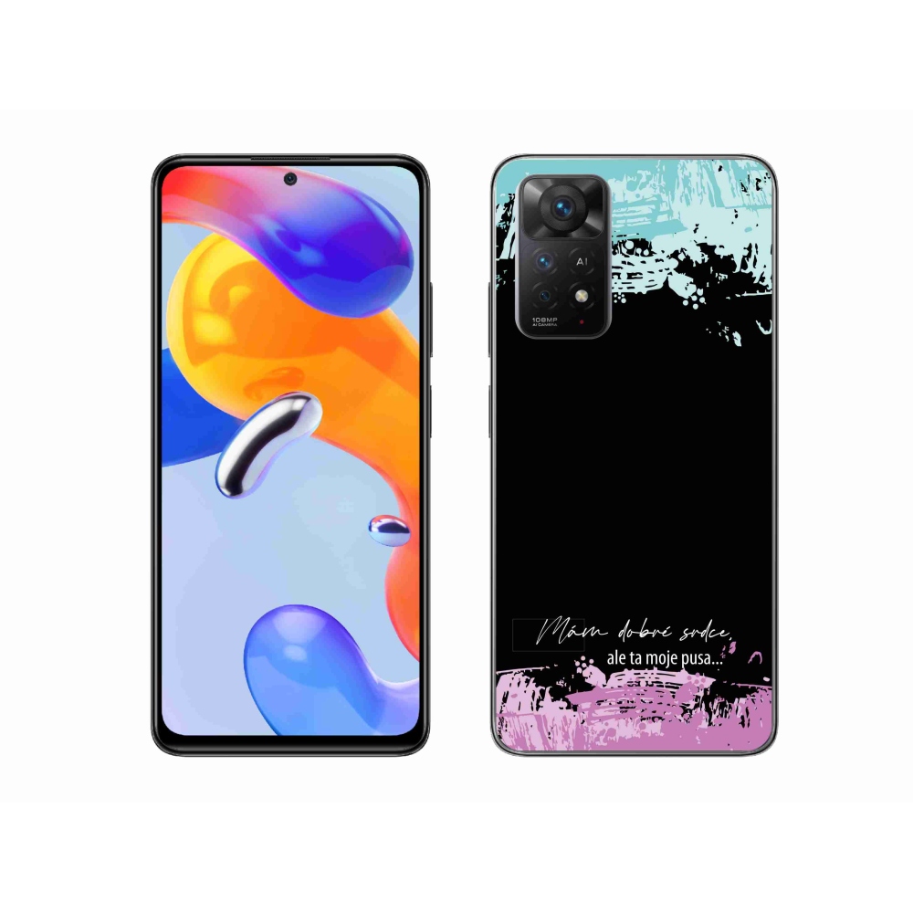 Gélový kryt mmCase na Xiaomi Redmi Note 11 Pro 4G/5G - vtipný text 3 čierne pozadie