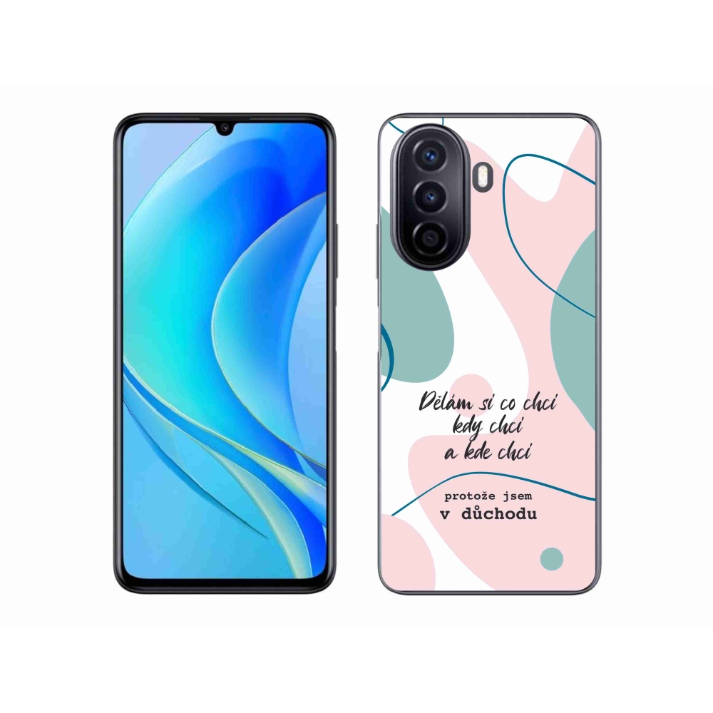 Gélový kryt mmCase na Huawei Nova Y70 - vtipný text 10 biele pozadie
