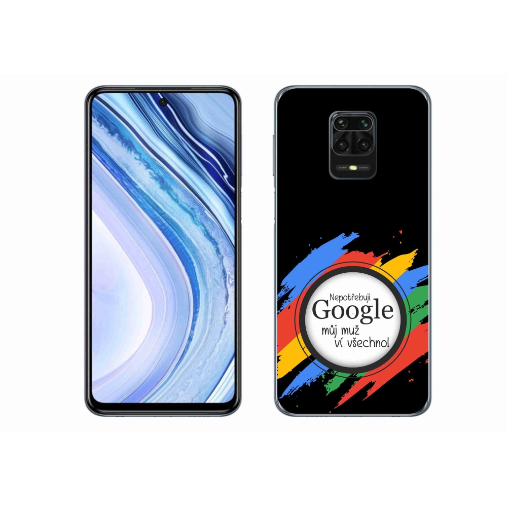 Gélový kryt mmCase na Xiaomi Redmi Note 9 Pro - muž vie všetko čierne pozadie